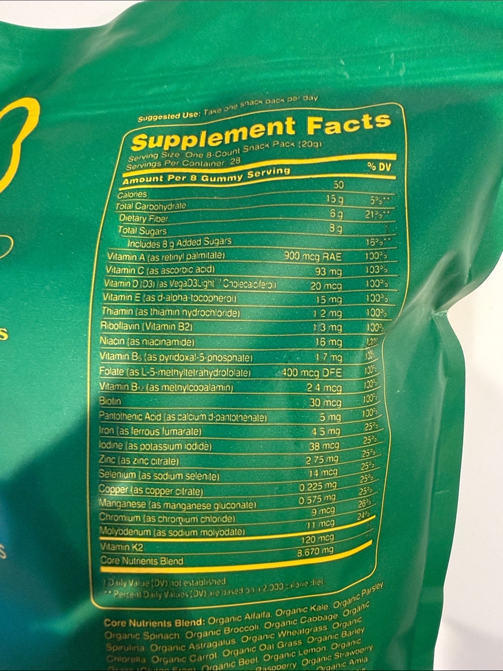 NEW Gruns Adult Super Greens Gummies, Multivitamin Superfood Gummy Bears 28 Pack - Picture 4 of 4